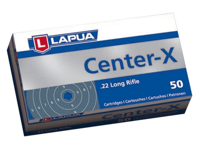 Lapua Center-X 22LR Ammo 40 Grain Round Nose Box of 500 (10 Boxes of 50)