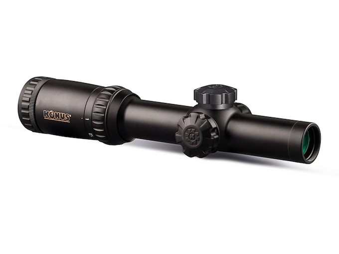 Konus M-30 Tactical Rifle Scope 30mm Tube 1-6x 24mm Illuminated Circle Dot Reticle Matte Black