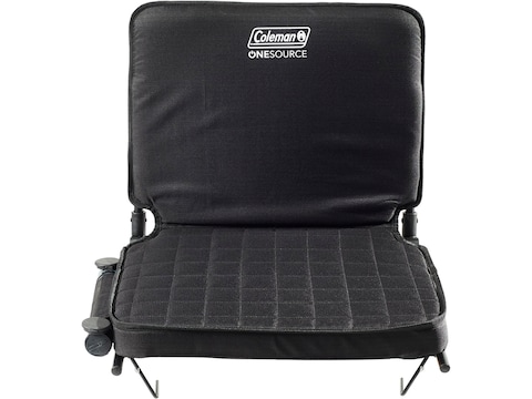 Coleman ONESOURCE Heated Folding Stadium Seat with Rechargeable Li-Ion Battery Black