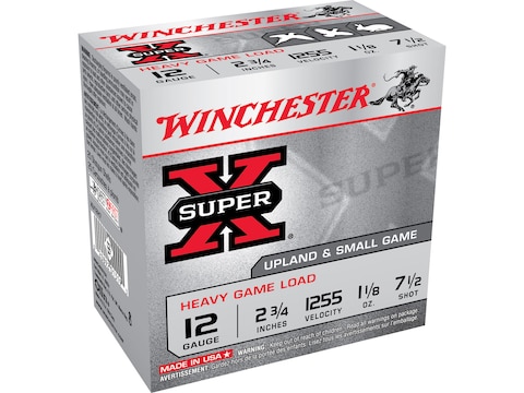 Winchester Super-X Heavy Game Load Ammunition 12 Gauge 2-3/4" 1-1/8 oz #7-1/2 Shot