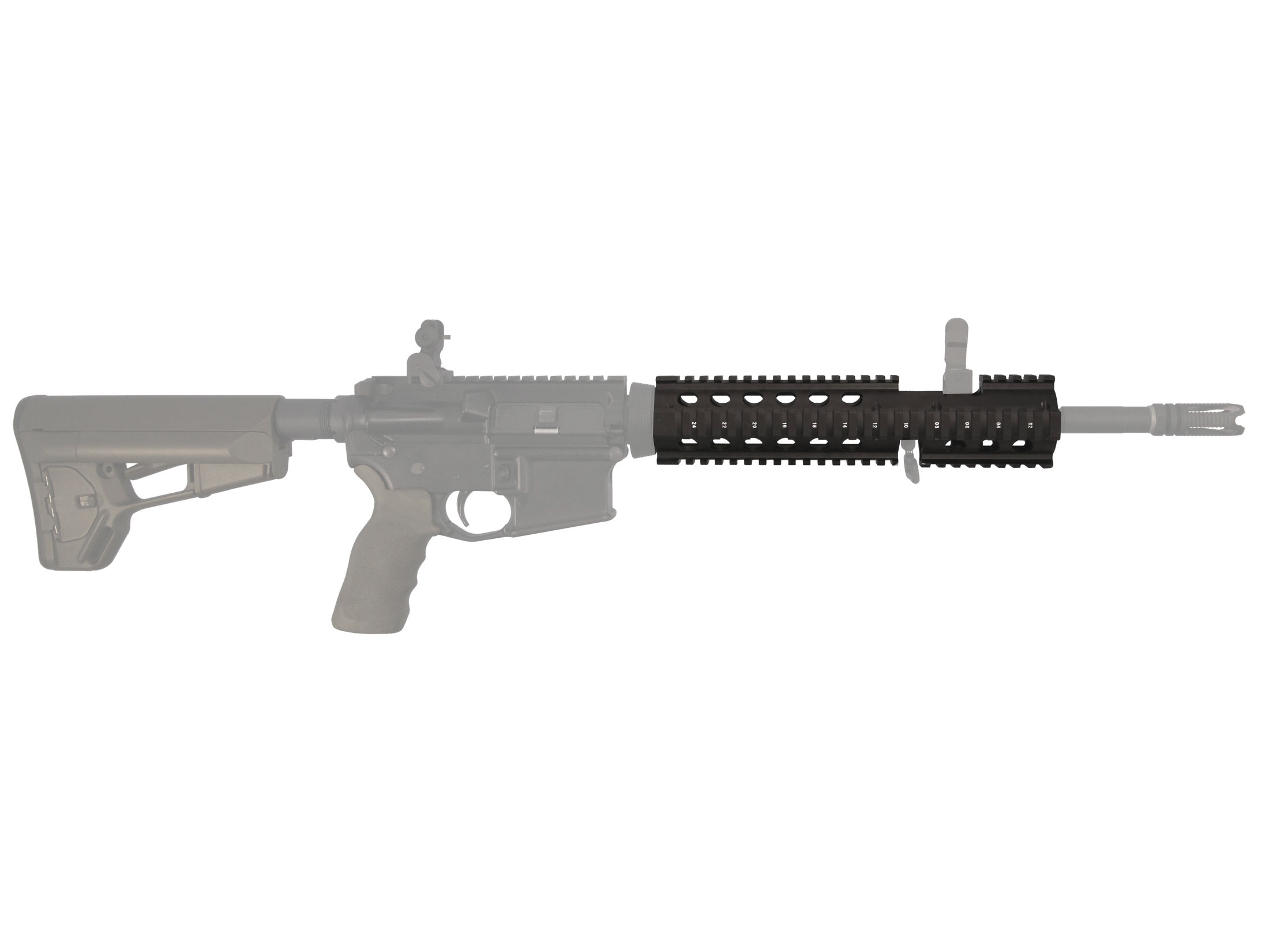 GMG 2-Piece Handguard Quad Rail AR-15 Extended Carbine Matte