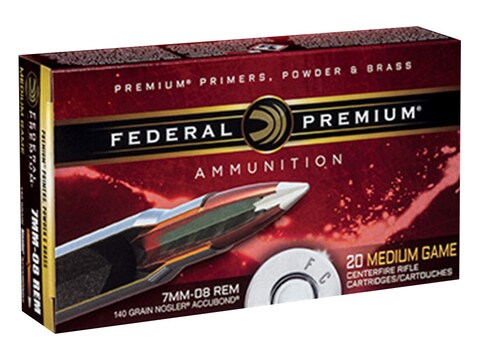 Federal Premium Ammunition 7mm-08 Remington 140 Grain Nosler Accubond Box of 20