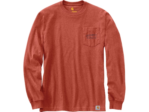 Carhartt Men's Original Fit Heavyweight Pocket Rugged Workwear Graphic Long Sleeve T-Shirt
