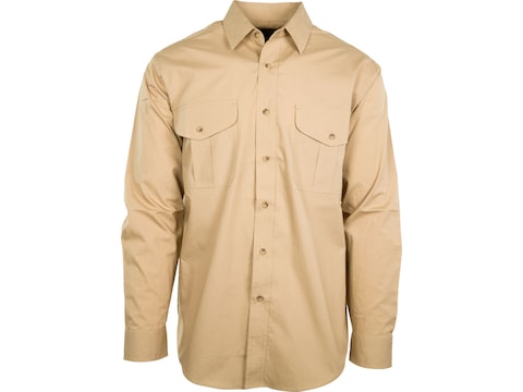 MidwayUSA Men's Safari Shirt Long Sleeve Khaki Medium