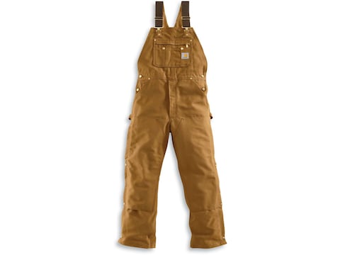 Carhartt Men's Unlined Zip-to-Thigh Bib Overalls Cotton Black 42 Waist