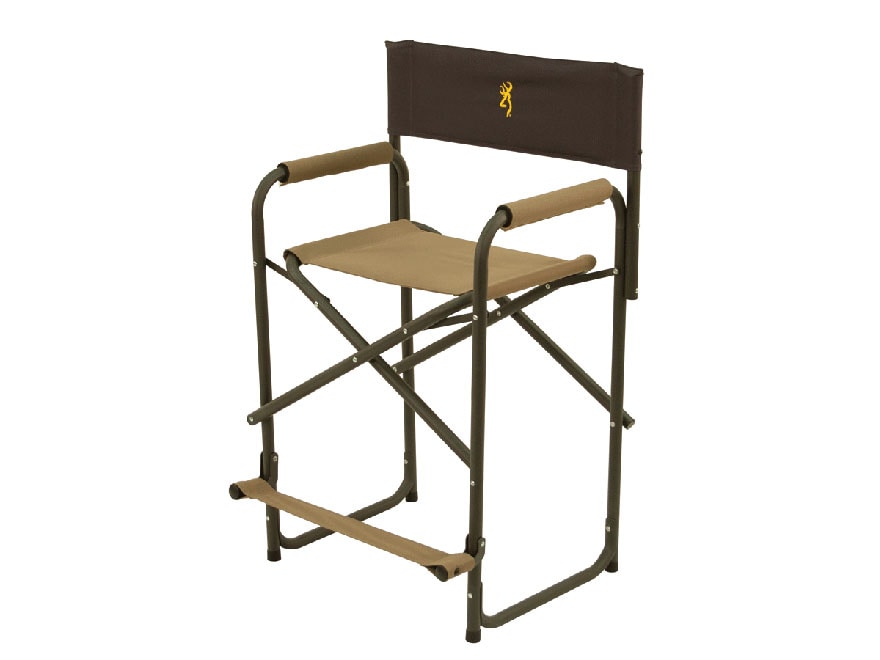 Browning Directors Chair XT Aluminum Frame Nylon Seat Khaki Coal