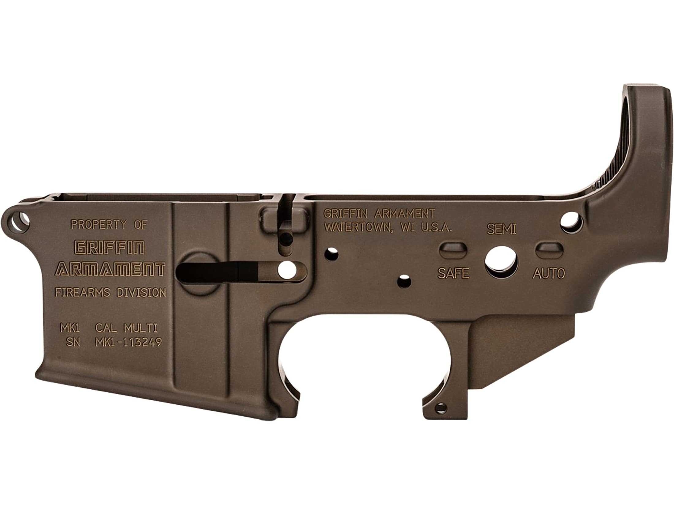 Griffin Armament MK1 AR-15 Mil-Spec Stripped Lower Receiver