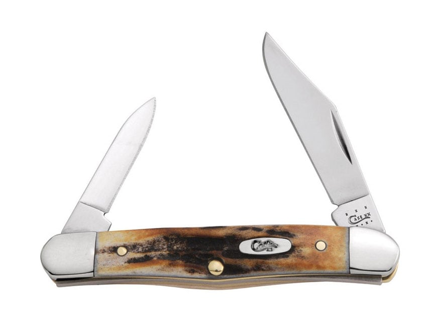 Case Half Whittler Folding Knife 2Blade SS Blades Stag Handle