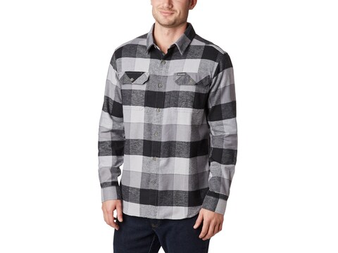 Columbia Men's Flare Gun Stretch Flannel Long Sleeve Shirt Cotton Sea