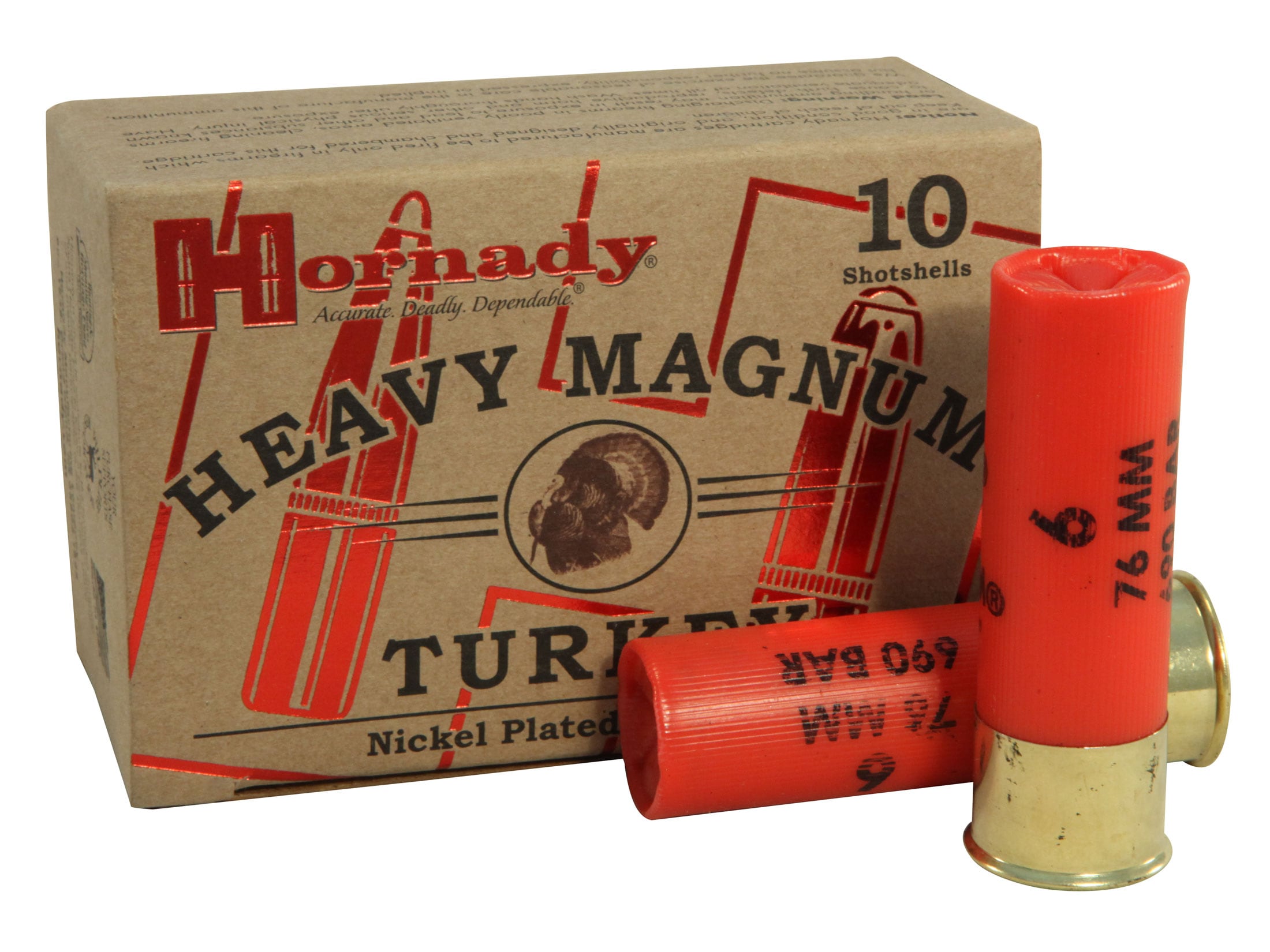 Hornady Heavy Mag Turkey 12 Ga Ammo 3 #6 Nickel Plated Lead Shot