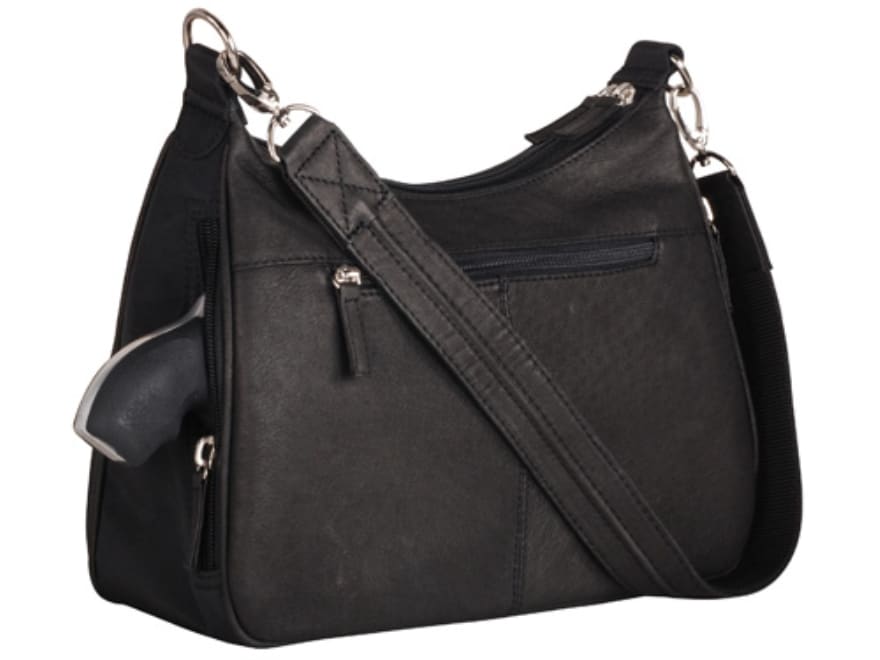 Gun Tote'N Mamas Basic Hobo Concealed Carry Purse Leather Black