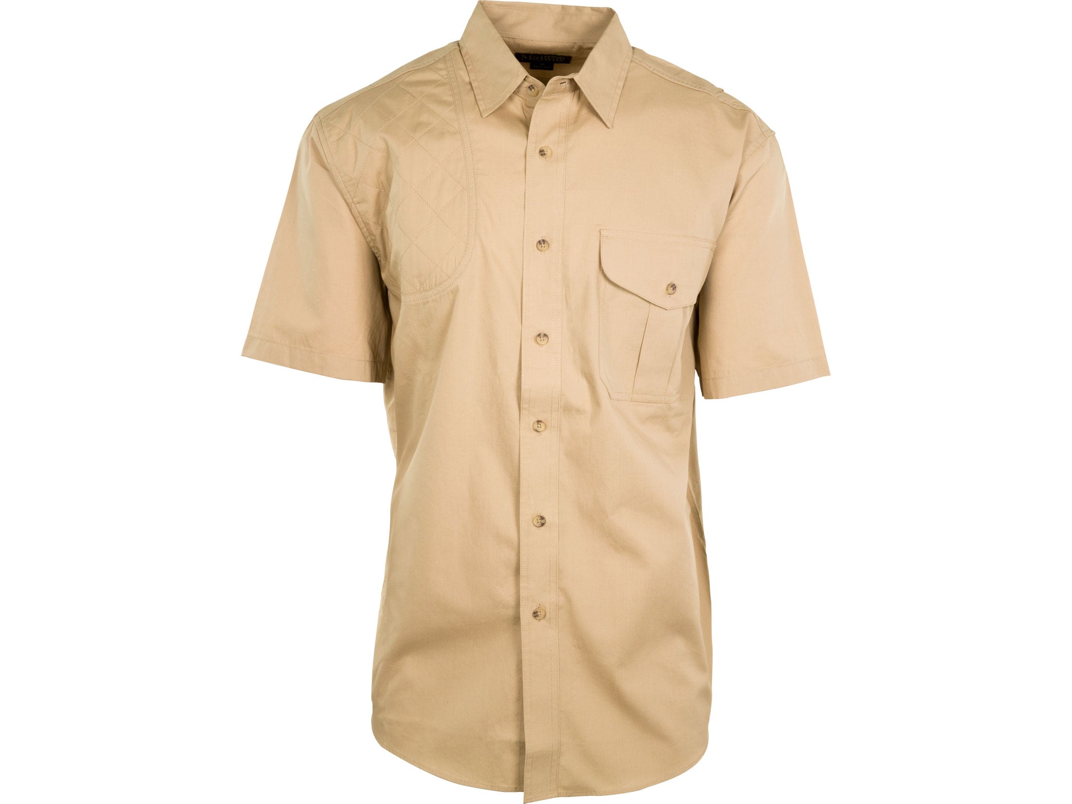 MidwayUSA Men's Lightweight Shooting Shirt Short Sleeve Olive 2XL Tall