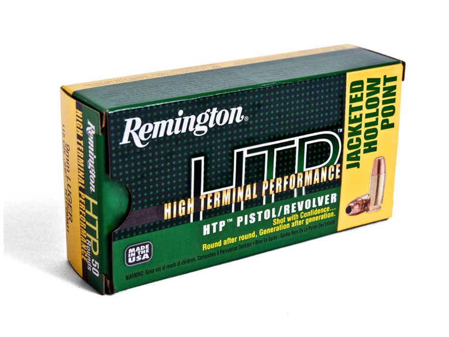 Remington High Terminal Performance (HTP) Ammo 9mm Luger 115 Grain.