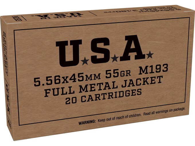 Winchester M193 5.56x45mm NATO 55 Grain Full Metal Jacket