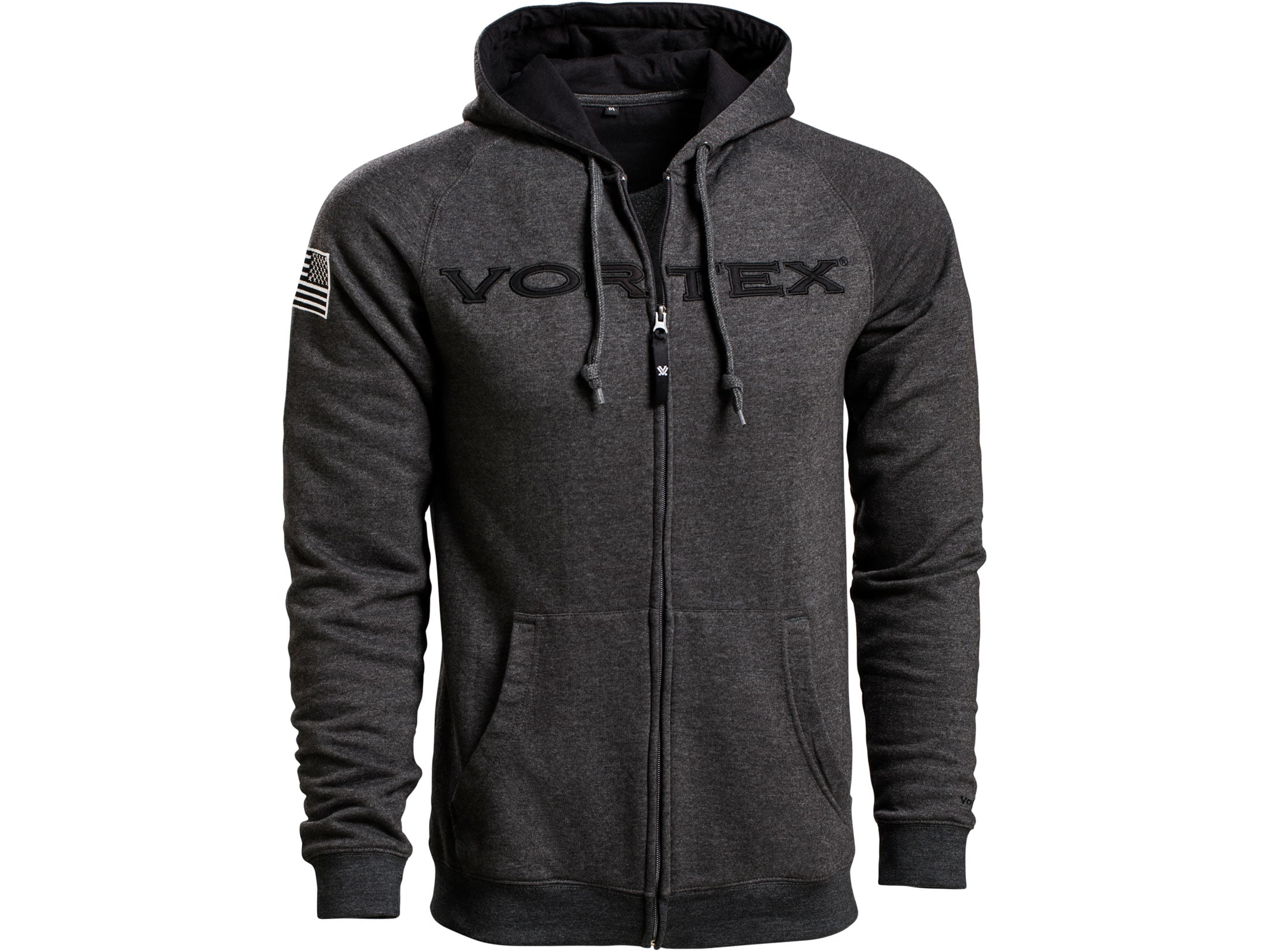 Vortex Optics Men's Logo Full Zip Hoodie Cotton/Polyester Heather Gray