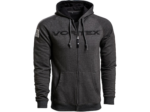 Vortex Optics Men's Logo Full Zip Hoodie Cotton/Polyester Heather Gray