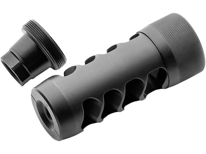 Area 419 Hellfire Match Self Timing Muzzle Brake 30 Caliber with 5/8"-24 Universal Thread Adapter Stainless Steel Nitride