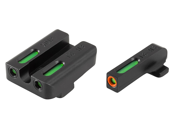TRUGLO TFX Pro Sight Set for Springfield XD, XDM, XDS Tritium / Fiber Optic Green with Orange Front Dot Outline