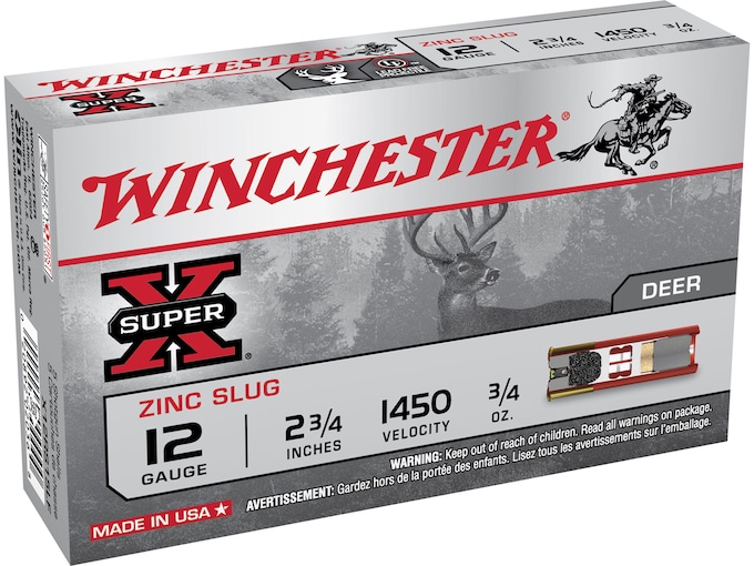 Winchester Super-X 12 Gauge Rifled Slug 2-3/4" 1oz Lead Free Box of 5