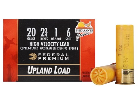 Federal Premium Wing-Shok Pheasants Forever Ammunition 20 Gauge 2-3/4" 1 oz Buffered Co...