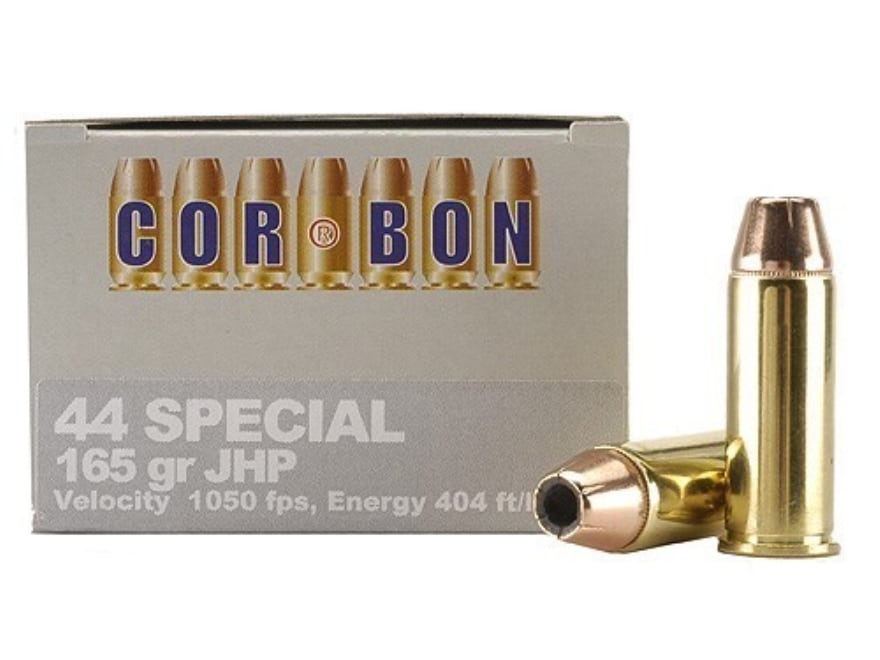 CorBon Self Defense 44 Special Ammo 165 Grain Jacketed Hollow Point