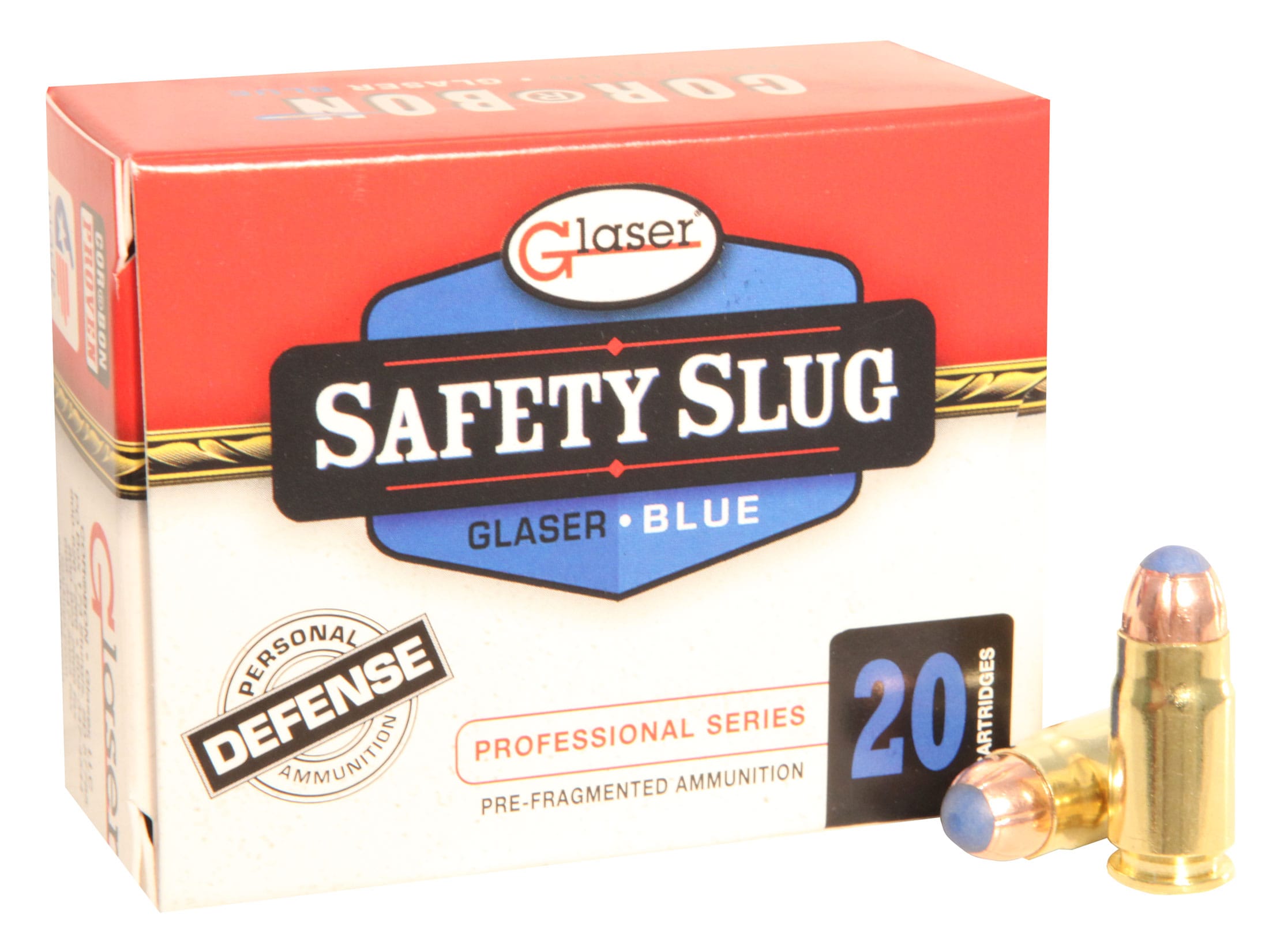 Glaser Blue Safety Slug Ammo 357 Sig 80 Grain Safety Slug 6PK