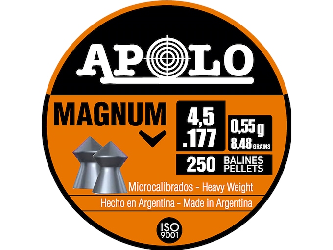 Apolo Magnum Pointed Air Gun Pellets 177 Caliber 8.48 Grain 4.5mm 250PK