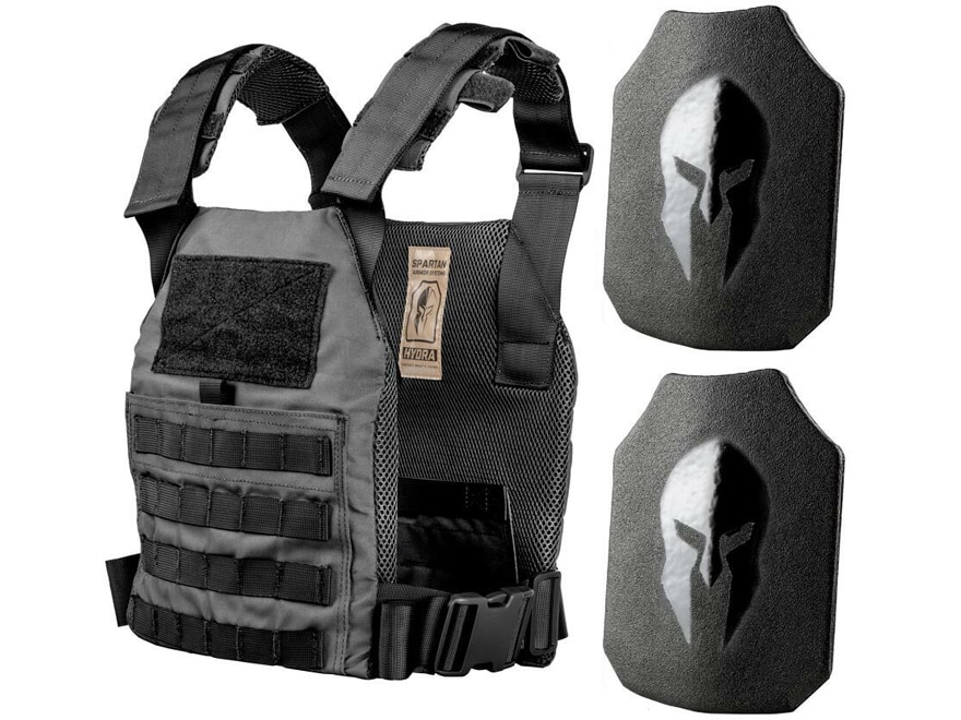 AR500 Level 3 III Body Armor Plates- 10x12 with Molle Vest w/ Triple Mag  Pouch