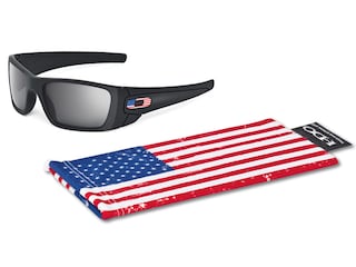 Oakley SI Gascan Sunglasses Matte Black Frame US Flag Icon/Gray Lens