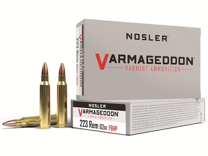 Nosler Varmageddon 223 Remington Ammo 62 Grain Nosler Varmageddon Jacketed Hollow Point Box of 20