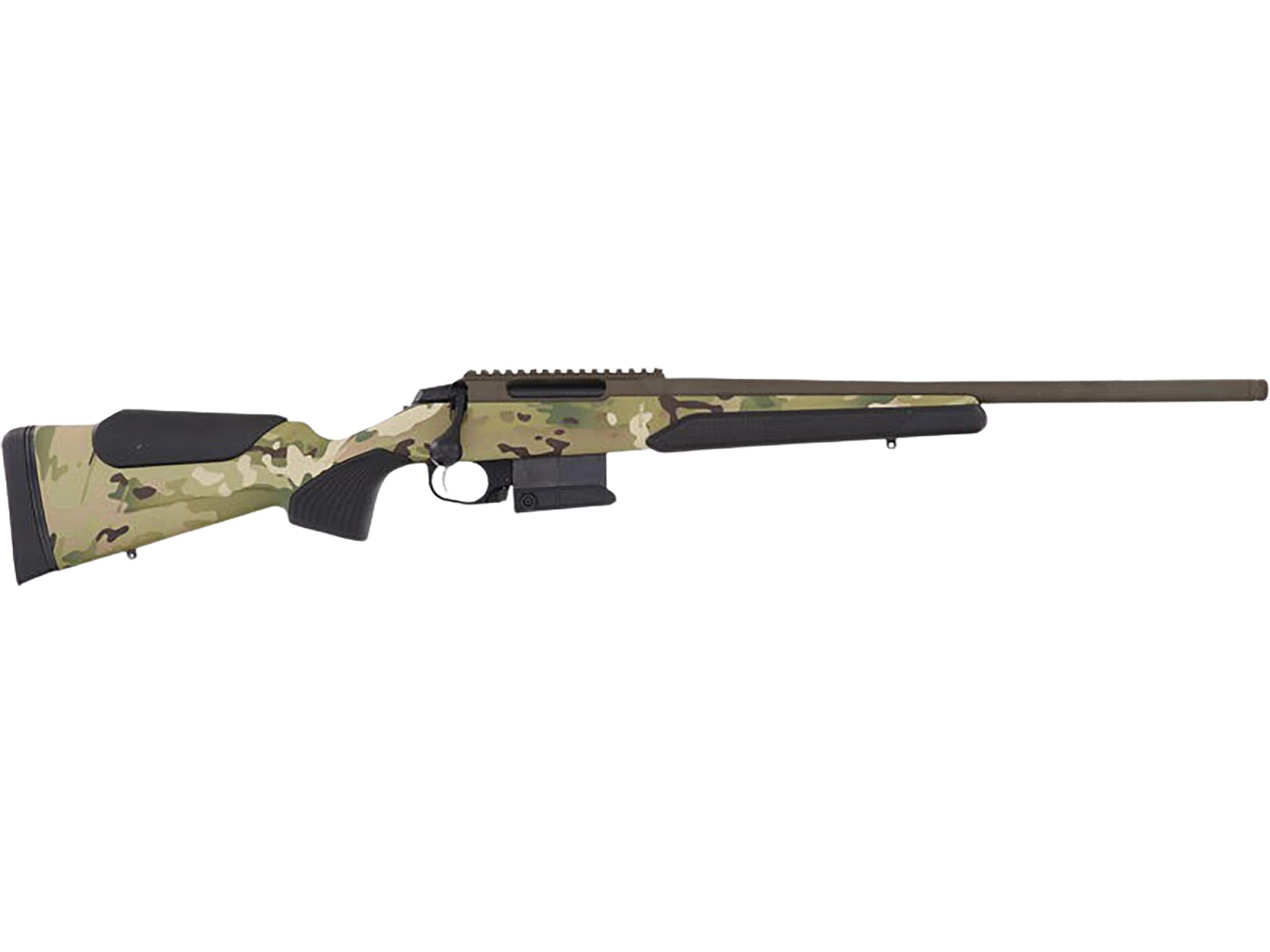 Tikka T3x CTR Bolt Action Rifle 6.5 Creedmoor 20" Fluted Patriot Brown Cerakote Threaded Barrel Patriot Brown Cerakote Frame Multicam Field Stock