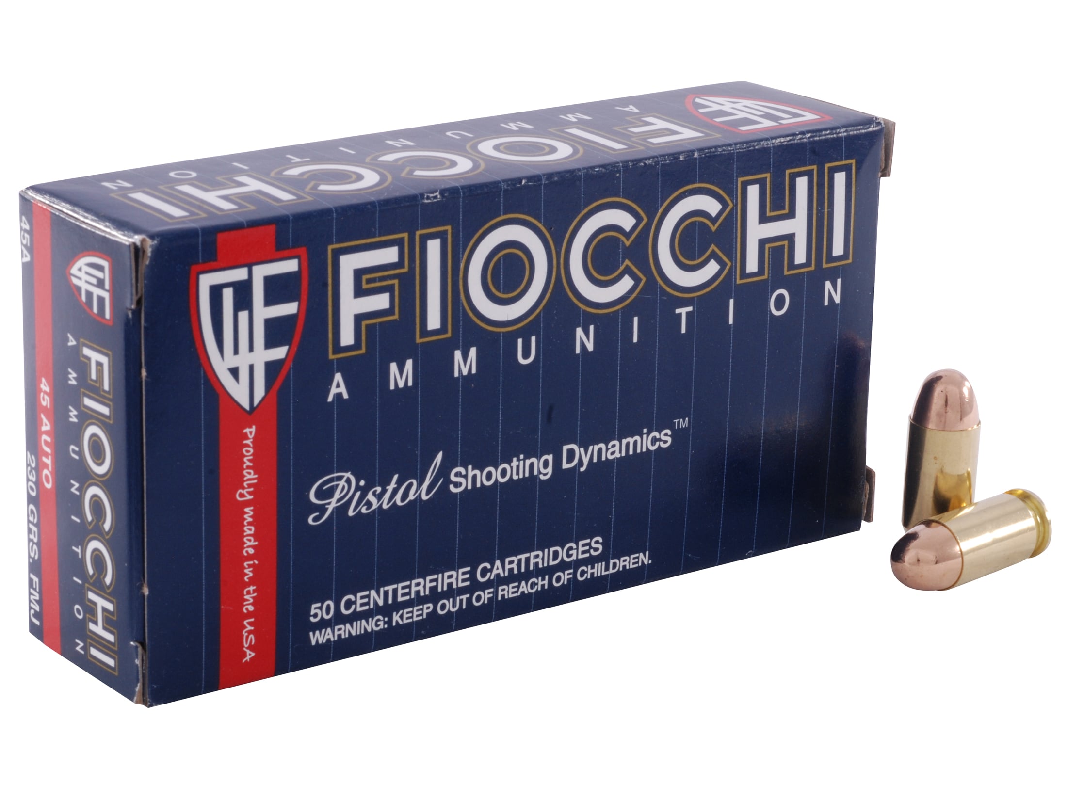 Fiocchi Shooting Dynamics Ammo ACP Grain Full Metal Jacket Box