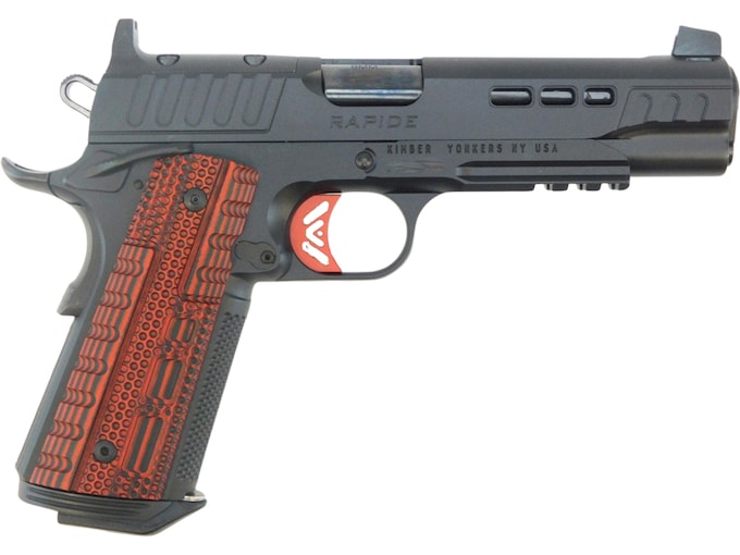 Kimber Rapide Heat Optics Ready 9mm Luger Pistol 5.5″ Barrel 9+1 Round Black Slide Red Grip Black Frame