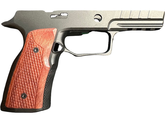 Sharps Bros Improved Grip Module Sig P320 Aluminum Black with Brazilian Cherry Grips