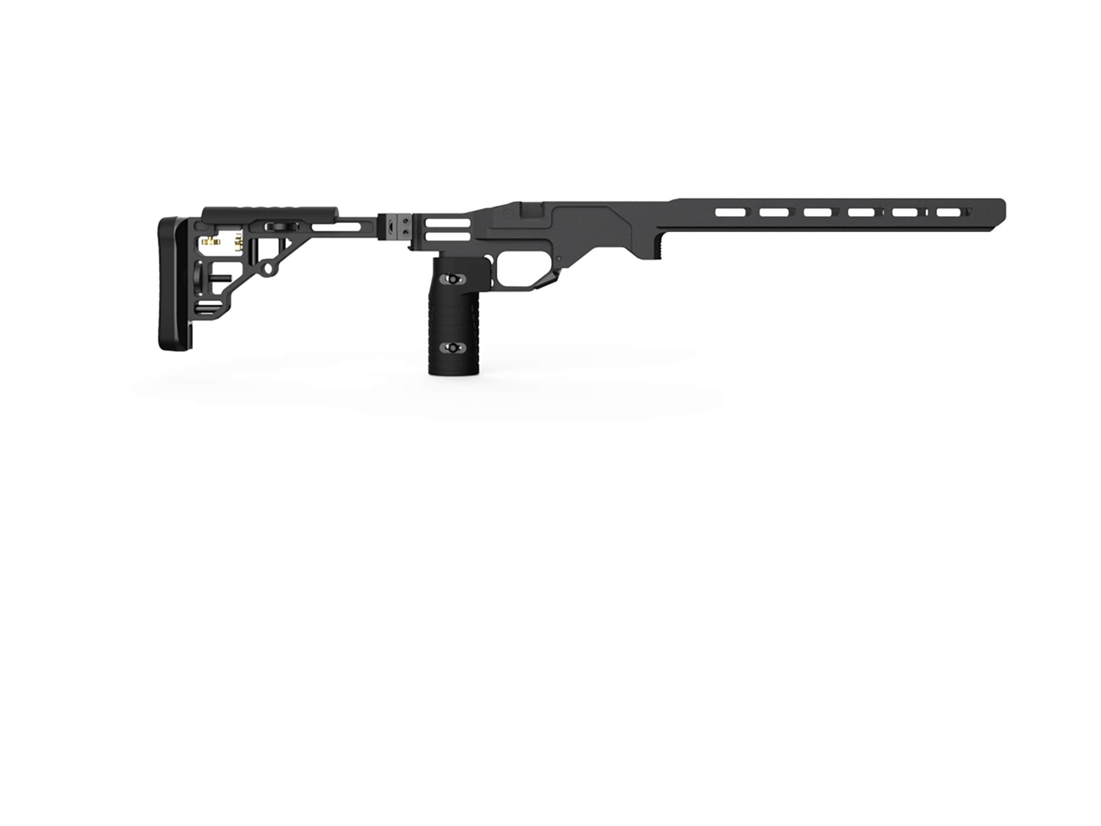 Ultradyne UD6 Picatinny Folding Chassis Combo for Ruger American Short Action Armor Black