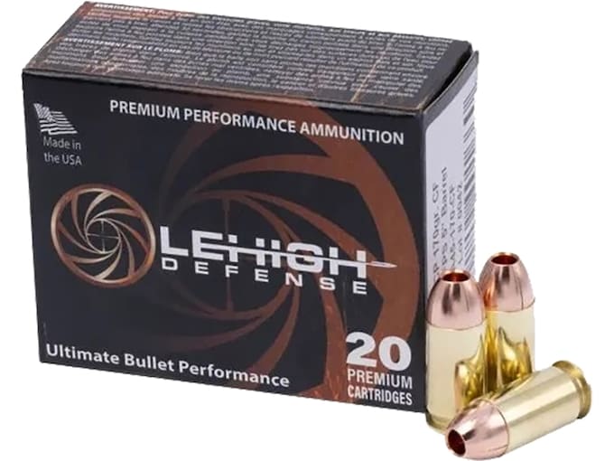Lehigh Defense Controlled Fracturing 45 ACP Ammo 170 Grain Fragmenting Hollow Point Lead Free Box of 20