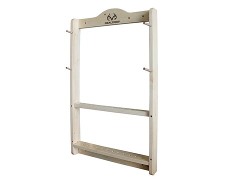 Rush Creek Creations Realtree 2 Bow, 12 Arrow Rack Solid Pine