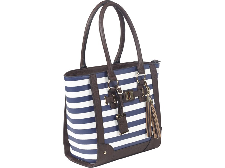 Bulldog Tote Style Concealed Carry Purse Holster Navy Stripe