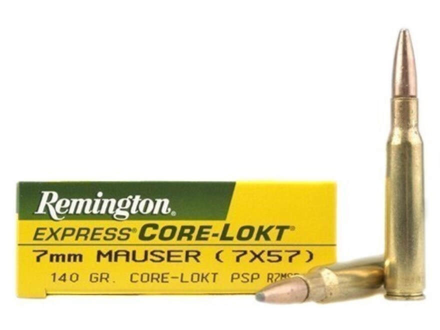 Remington Express Ammo 7x57mm Mauser 7mm Mauser 140 Grain Core Lokt