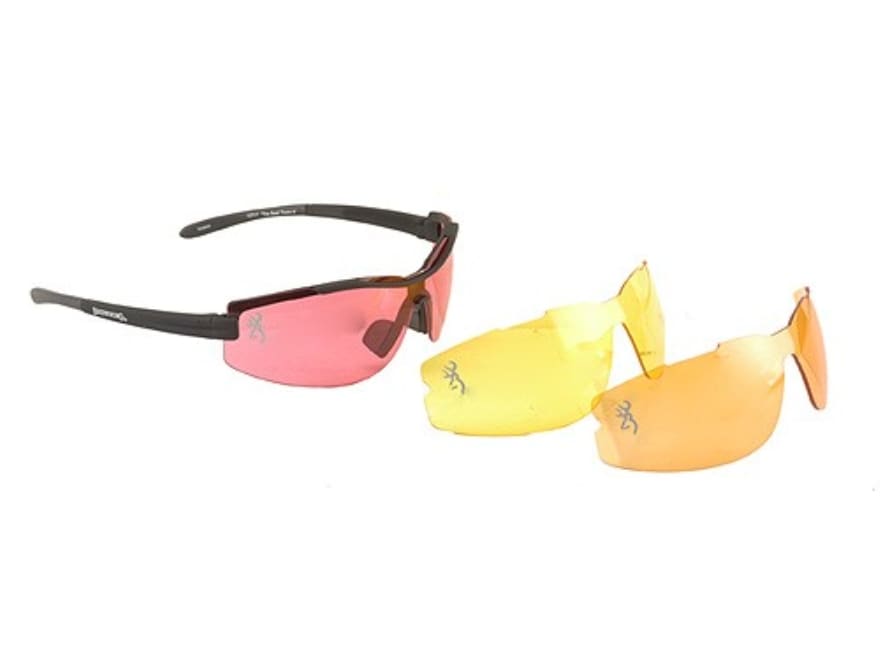Browning Ace Shooting Glasses Vermillion, Orange Yellow Lenses