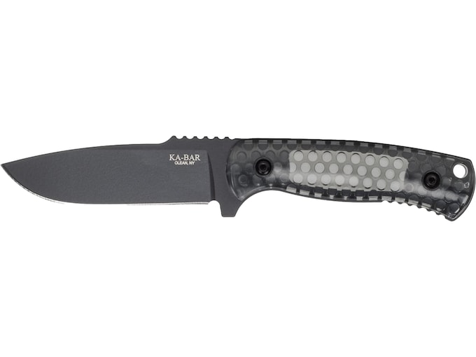 KA-BAR Cool Name Fixed Blade Knife 4.25″ Drop Point 1095 Cro-Van Black Blade Polycarbonate/VersaFlex Handle Gray
