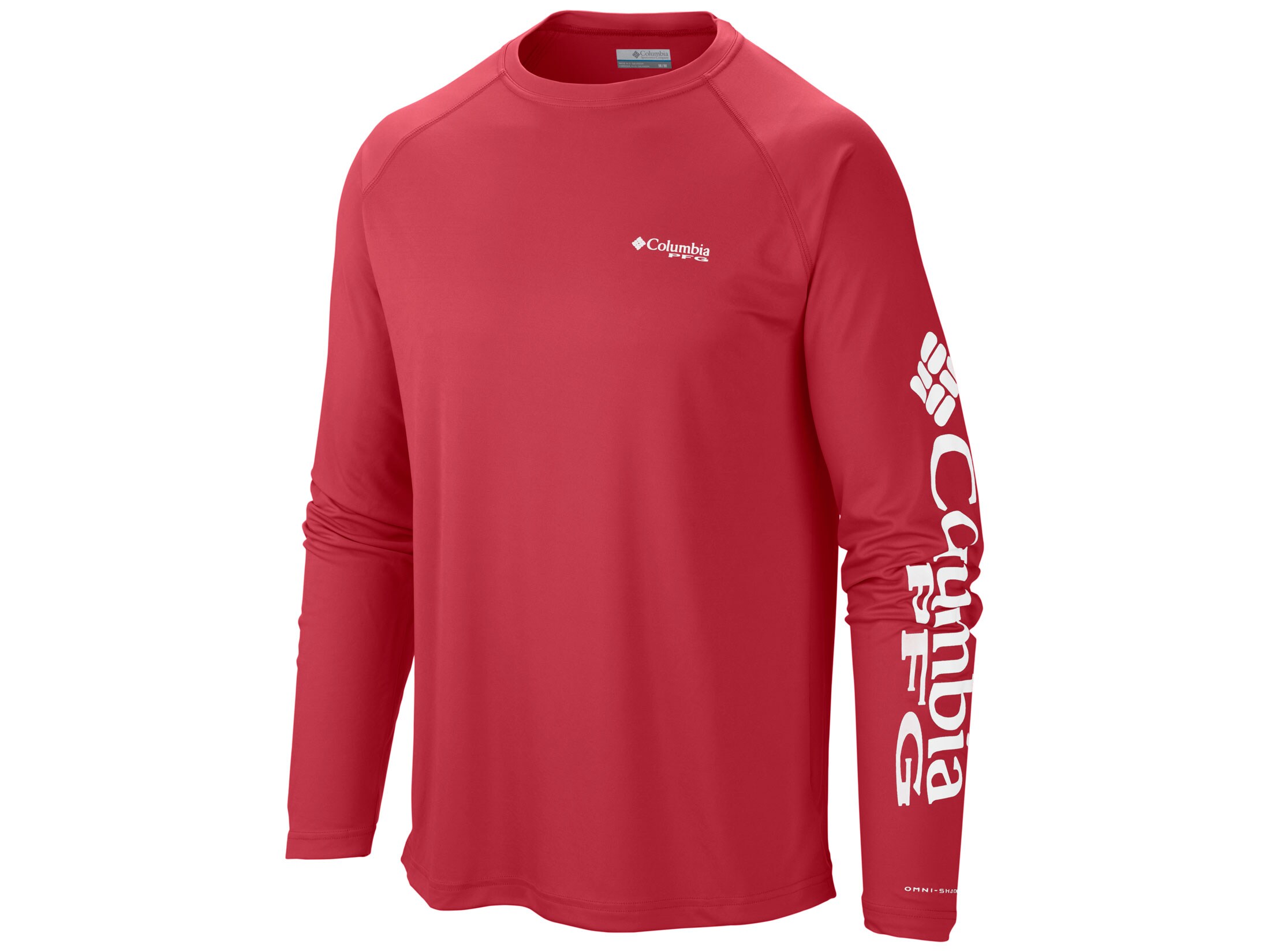 Columbia Men's PFG Terminal Tackle Long Sleeve Shirt Polyester Red