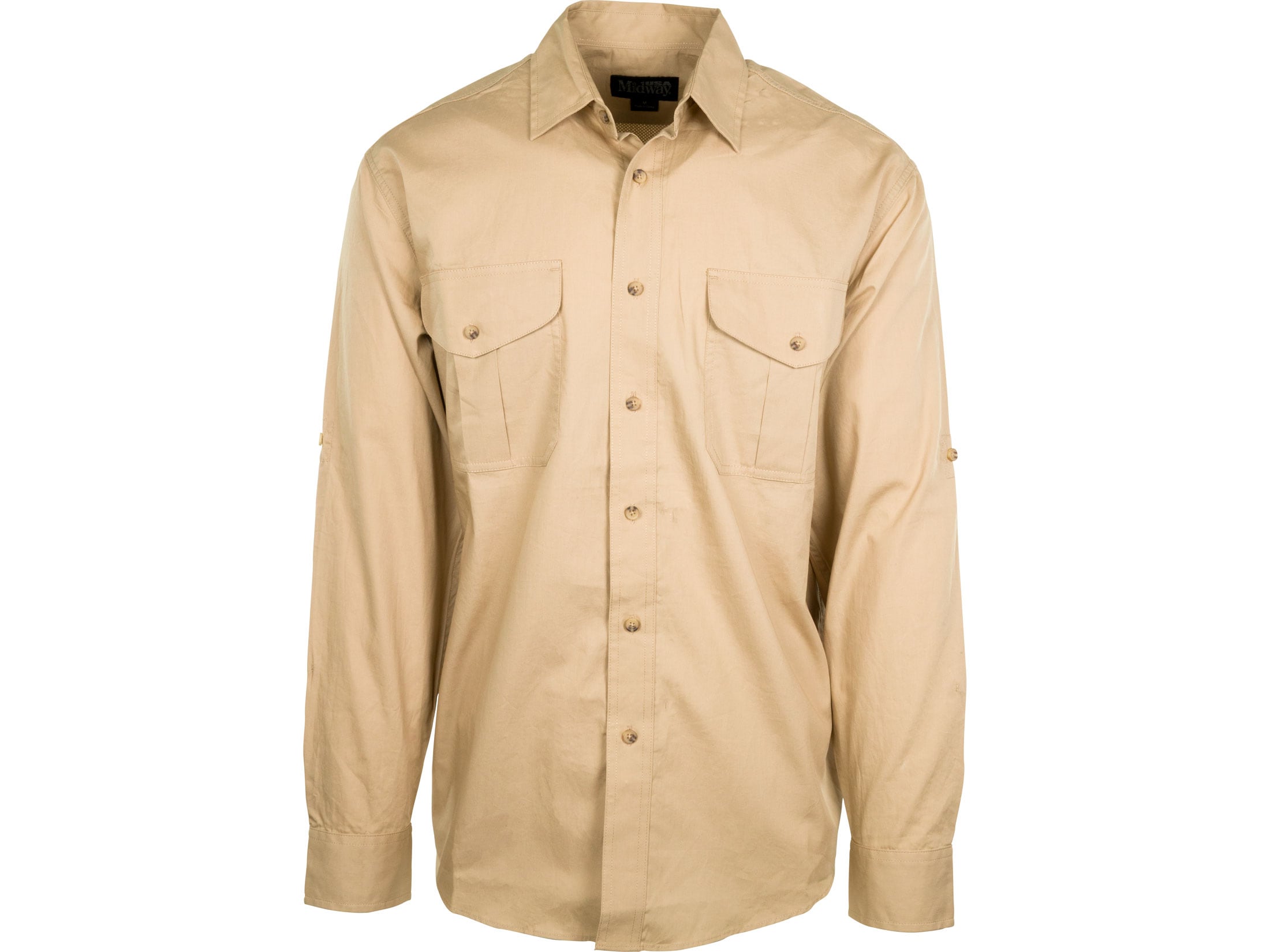 MidwayUSA Men's Dove Shirt Long Sleeve Khaki 2XL Tall