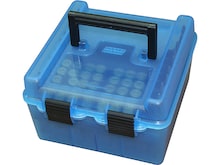 MTM Flip-Top Ammo Box 22 Long Rifle, 25 ACP 100-Round Plastic Clear