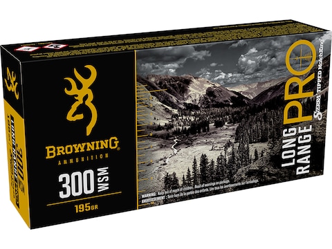 Browning Long Range Pro Match Ammunition 300 Winchester Short Magnum (WSM) 195 Grain Si...