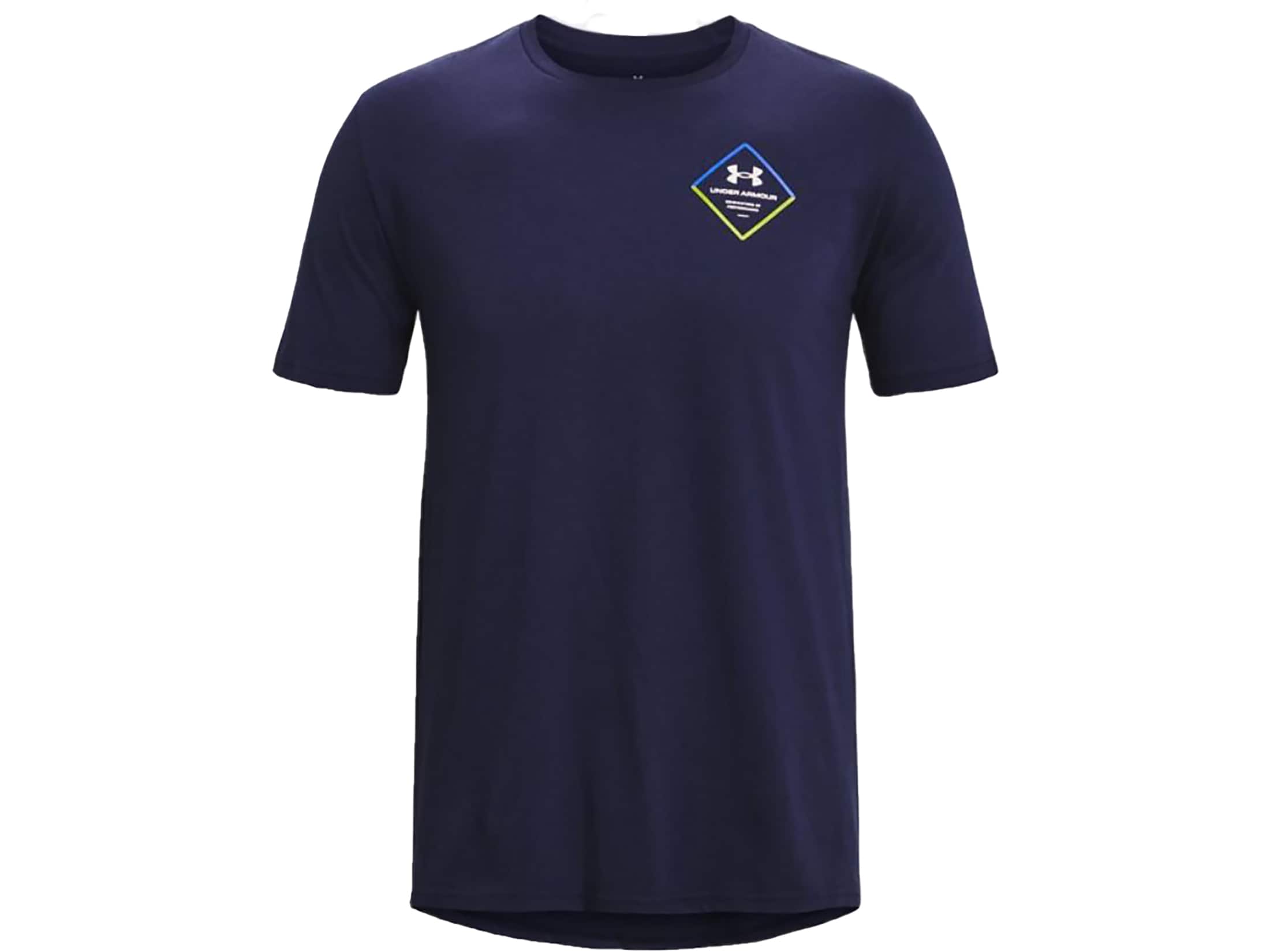 Under Armour Men's Engineered Mountain Short Sleeve Shirt Navy Large