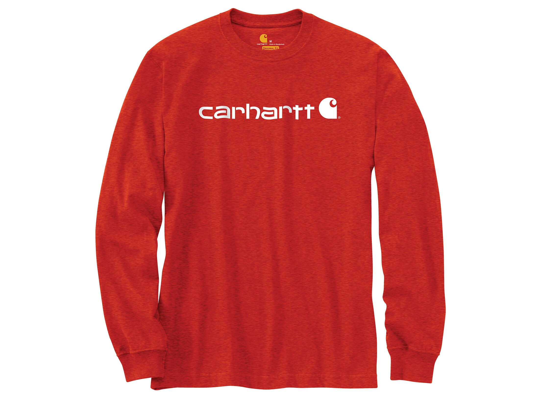 Carhartt Men's Signature Logo T-Shirt Long Sleeve Cotton/Polyester
