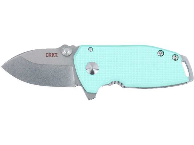 CRKT Squid Compact Folding Knife 1.75″ Drop Point D2 Stonewashed Blade G-10 Handle Blue