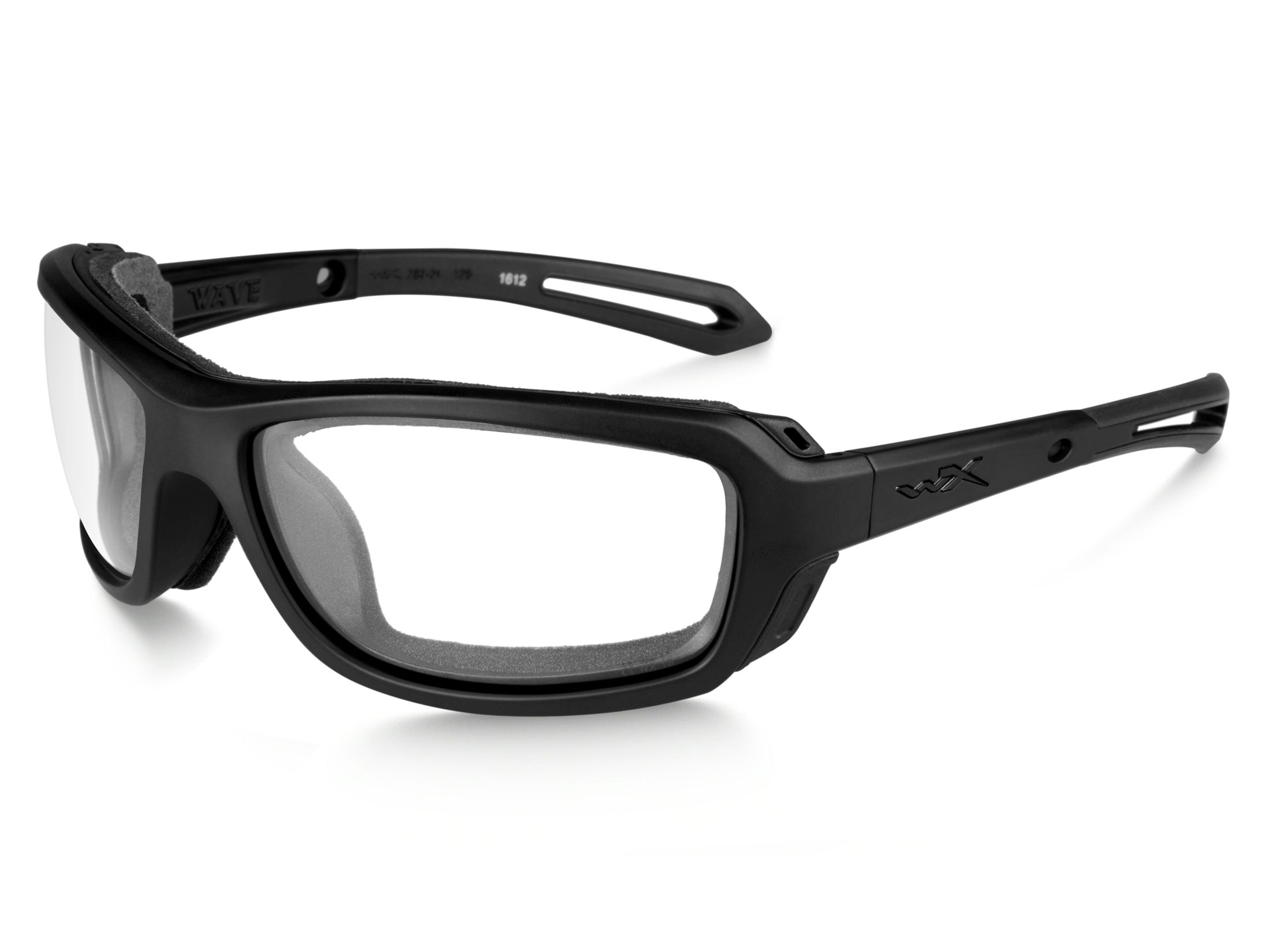 Wiley X WX Wave Shooting Glasses Matte Black Frame/Clear Lens