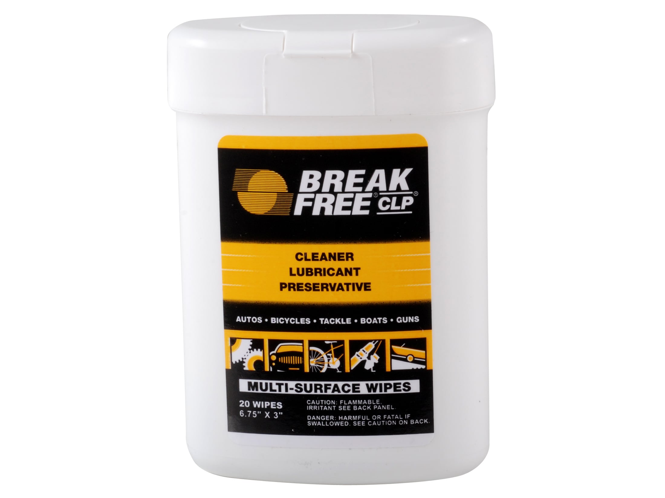 BreakFree CLP Cleaning Lubricating Gun Wipes 20PK